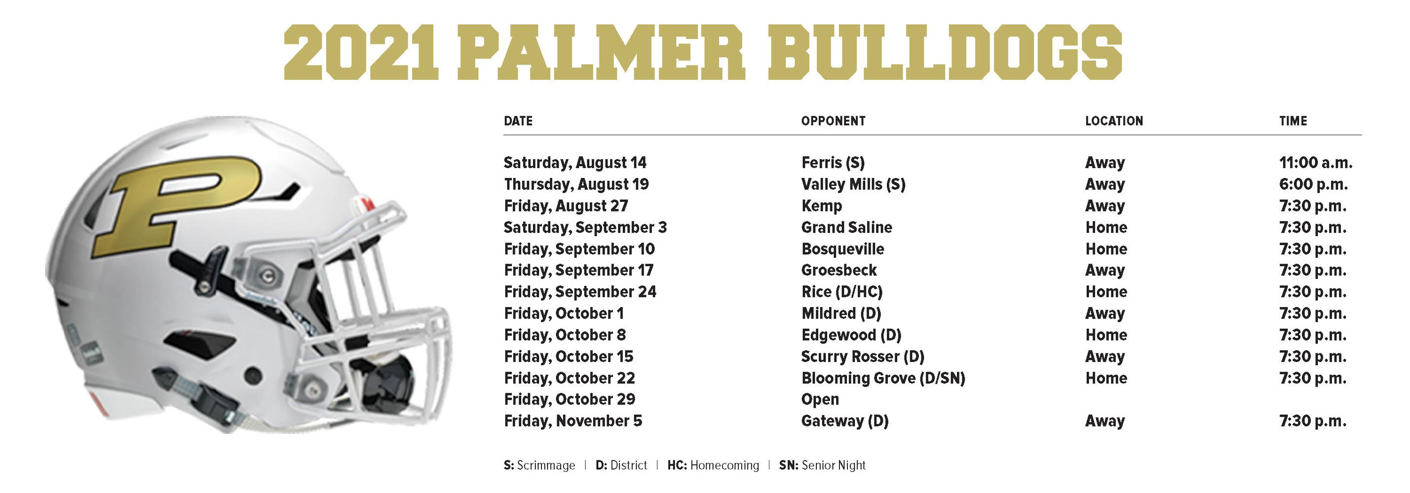 HIGH SCHOOL FOOTBALL SCHEDULES FOR ELLIS COUNTY TEAMS