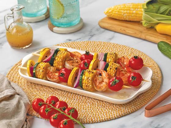 Summer Shrimp and Squash Kebabs