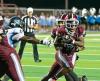 Sophomore running back Kingston McAdams (15) was bottled up by the Seguin defense for most of the night, managing only 66 yards on 11 carries. Photo by Fred Phipps.